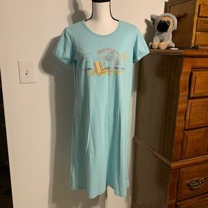 Katz Blue Embroidered Beach Dress